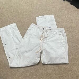 White Casual Drawstring Pants Gap